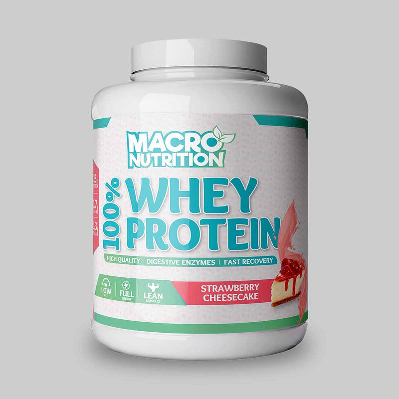 MACRO NUTRITION 100% Whey Protein 2kg - Strawberry Cheesecake image