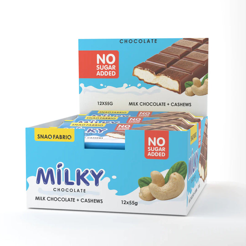 SNAQ FABRIQ - Milky Chocolate Bar 55g - Milk Chocolate & Chasew image