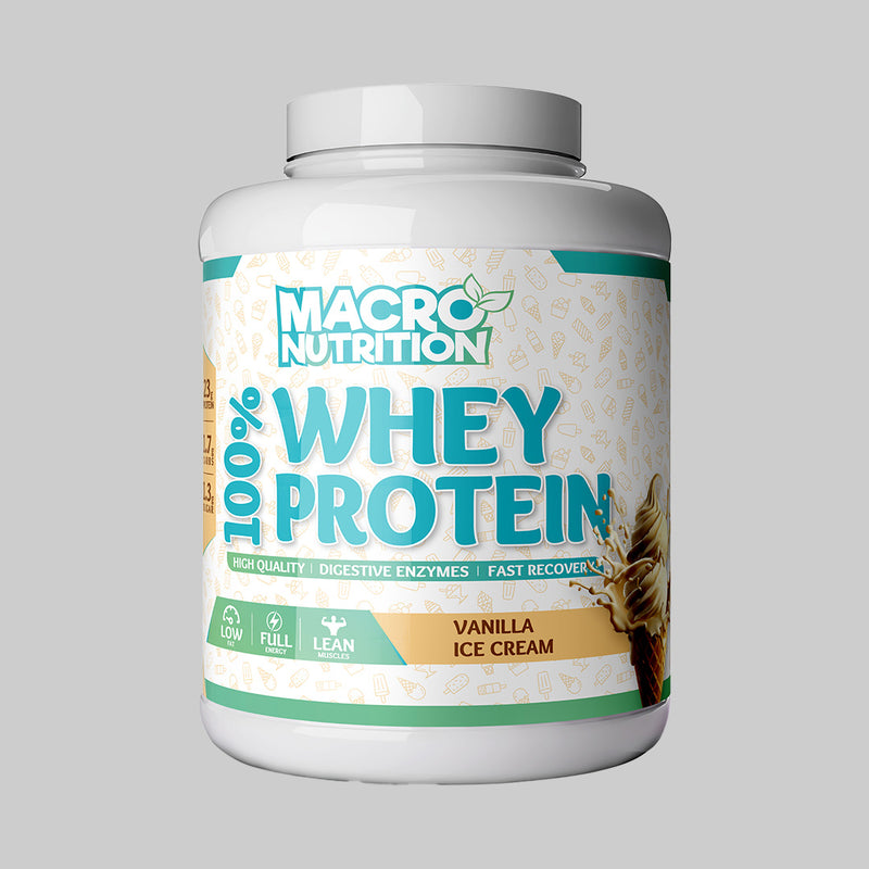 MACRO NUTRITION 100% Whey Protein 2kg - Vanilla Ice Cream image
