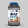 Beef Mass Gainer 3.13kg by Applied Nutrition with 42g protein per serving in cola flavor. Ideal for muscle growth, lactose and gluten-free formula.