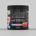Black ABE pre-workout tub with cool watermelon flavor graphic.