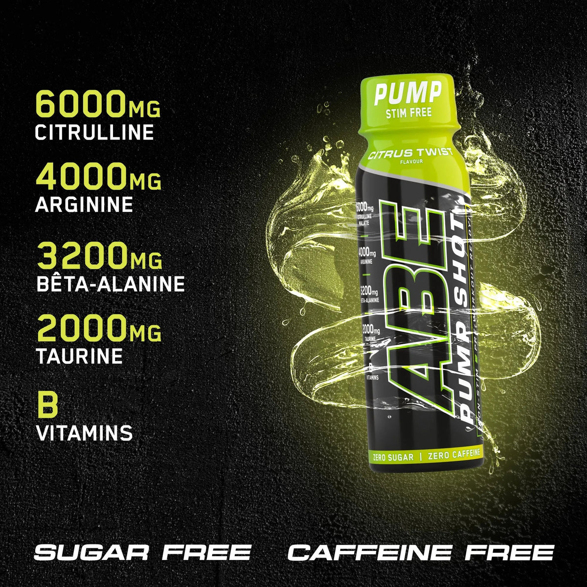 Master Muscles | ABE Pump Pre-Workout Shot - Stim Free | مشروب ABE Pump ما قبل التمرين - خالي من المنبهات | بروتين، مكملات غذائية