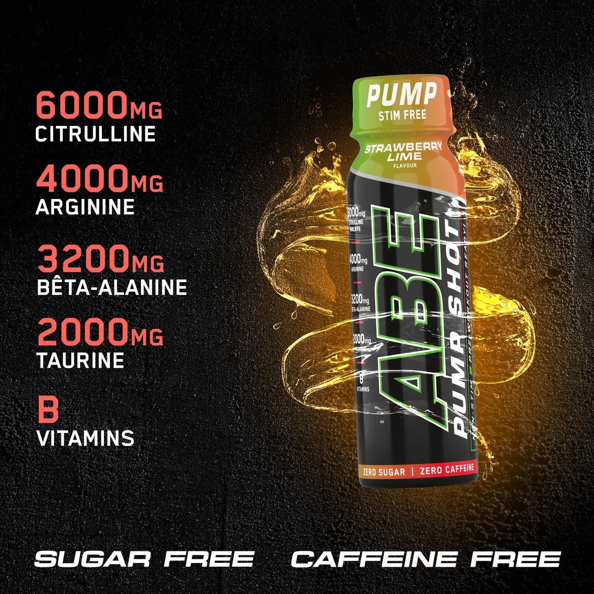 Master Muscles | ABE Pump Pre-Workout Shot - Stim Free | مشروب ABE Pump ما قبل التمرين - خالي من المنبهات | بروتين، مكملات غذائية