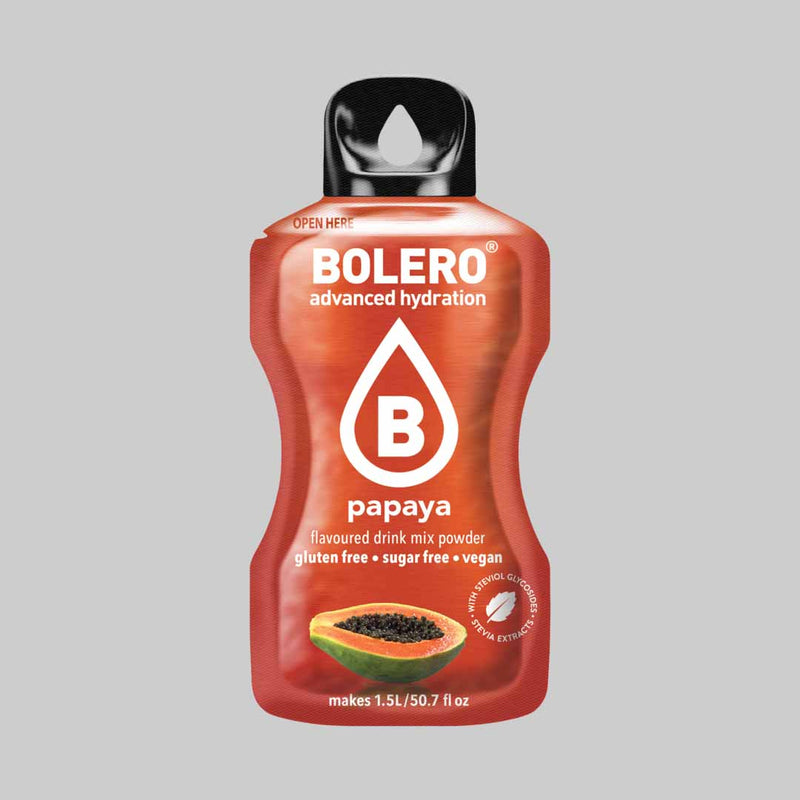Master Muscles | Sugar-Free Hydration Drink Powder (9g) | BOLERO® 1 Piece / Papaya | بودرة المشروب المنعش خالية السكر (9 جم) | بوليرو 1 Piece / Papaya | بروتين، مكملات غذائية