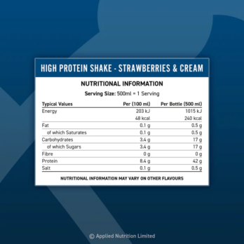 APPLIED NUTRTION HIGH PROTEIN SHAKE 500ML