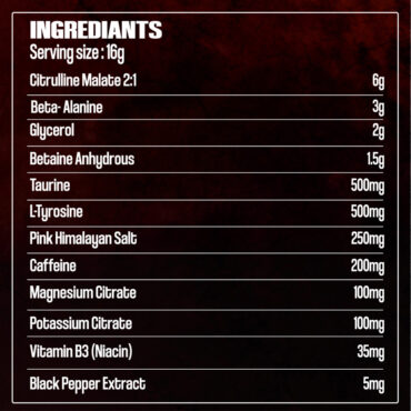 MACRO NUTRITION MACRO PRE-WORKOUT