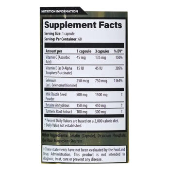 KEVEN LEVRON ANABOLIC LIVER SUPPORT 60 CAPS