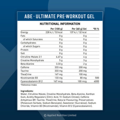 ABE (All Black Everything) Pre Workout Gel 60gx20 - Image 2